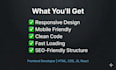 build fast, responsive business websites with HTML, CSS, javascript, react