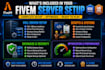 set up esx, qbcore or qbox fivem server with full configuration