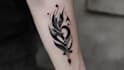 custom an abstract black tattoo design