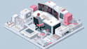 draw 2d isometric illustration
