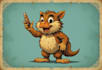create vintage retro cartoon illustration mascot