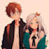custom anime couple character art