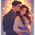 draw romantic couple portrait illustration