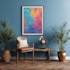 create unique printable digital oil paint abstract wall art design