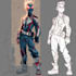 create scifi, fantasy, superhero character design