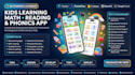 develop a kids learning app for math, reading, and phonics