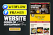 design or develop modern framer or webflow website or do figma to framer