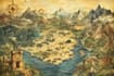 illustrate fantasy map and city map