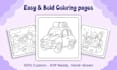 draw custom bold and easy coloring pages for KDP and print