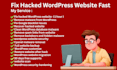 wordpress malware removal, remove blacklist, fix hacked wordpress, remove virus