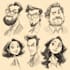 draw artistic cartoon caricatures