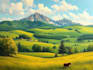 paint landscape in oil painting