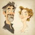 draw artistic cartoon caricatures