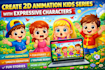 create 2d animation kids series with unique characters