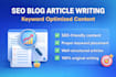 write SEO friendly blog articles
