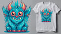 custom cartoon mascot illustrations tshirt design