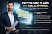 design vector site plan, subdivision and plat map illustration for real estate
