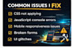 fix javascript, HTML and CSS bugs on your website