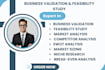 do business validation, feasibility study, swot analysis and competitor analysis