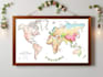 do custom watercolor wedding map