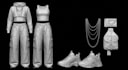 make 3d second life model, realistic clothing mesh for second life with textures