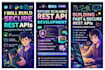 build secure and scalable rest apis using python flask, fastapi or express js