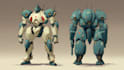 draw mecha and robot reference sheet in anime style