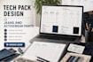 do tech pack design for jeans and activewear pants