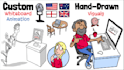 create custom whiteboard animation explainer doodle video