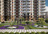 redevelop modern residential building,unity apartment space, community landscape