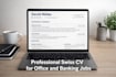 create a professional swiss CV for office and banking jobs