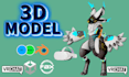 do vrchat avatar furry avatar 3d models vr charactar 3d rigging a