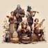 create a character design dnd party, game art, dnd character