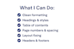 do microsoft word document formatting professionally