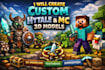 create custom hytale 3d models mc model with texture and animation in blockbenc