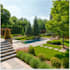 do garden design, backyard, swimming pool, and render images