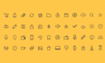 design unique, simple and modern custom icons set