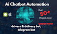 create ai bot doordash bot instacart uber bot, telegram, spark amazon driver bot