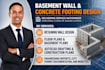 draw permit ready basement walls, concrete footings and structural calculations