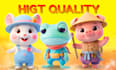 create a cute 3d character, mascot, animal, or cartoon model