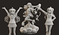 sculpt high quality 3d models, toy, figure and statues for 3d printing rendering