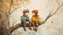 do watercolor children illustration