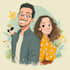 draw a portrait in semi realism cartoon style