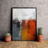 create unique printable digital oil paint abstract wall art design