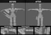 fix weight painting issues and do skinning work in maya