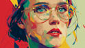 draw amazing colorful portrait illustration