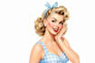 retro pin up character drawing