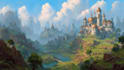 digitally paint fantasy landscape
