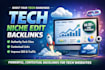 do high quality tech link building with da 50 backlinks
