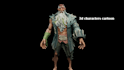 design stylized 3d character modeling with rig for game and animation in blender
